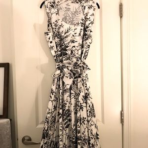 J.Peterman Black & White “Toile De Joy” Maxi Dress